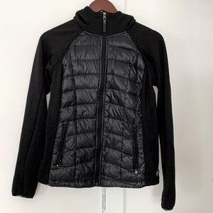Calvin Klein Performance zip up hoodie with quilted panels